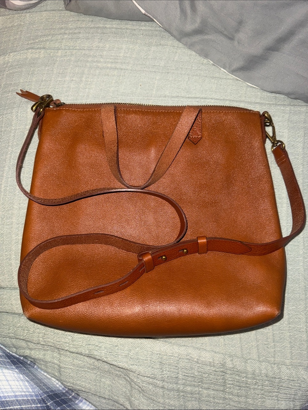 Madewell Leather Tote in Cognac